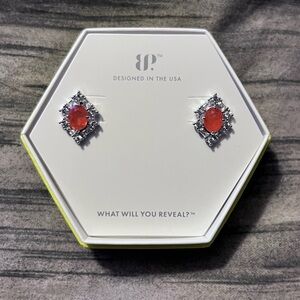 BP Orange and Silver Earrings with Timeless Elegance